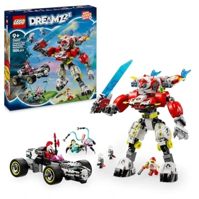 Immagine di LEGO DREAMZzz Mech Tigre di Cooper e Bolide Zero, Gioco Ruolo per Bambini Bambine da 9 Anni con Veicoli Trasformabili come Robot Macchina Giocattolo, Idea Regalo Compleanno 71497