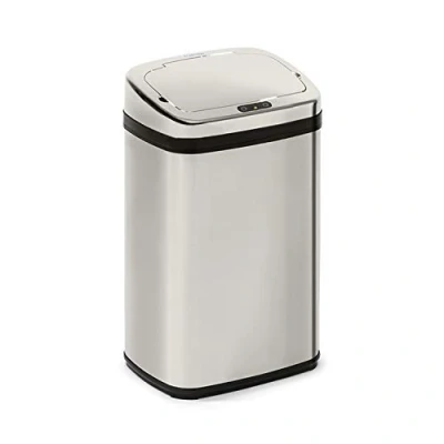 Immagine di KLARSTEIN Cleansmann Sensor Pattumiera Raccolta Differenziata, Cestino Rifiuti, Apertura e Chiusura Automatica, Porta Sacco per Materiali: Coperchio in Plastica ABS, 30 L, Argento