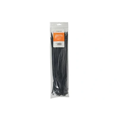 Immagine di Fascette per cavi di qualità, 4,8 x 380 mm, confezione da 100 pezzi, colore: nero