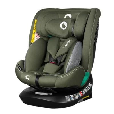 Immagine di Lionelo Bastiaan i Size Seggiolino Auto Evolutivo 4 in 1 per bambini 0 12 Anni (40 150 cm) ISOFIX, 21 Regolazioni, Girevole 360 Protezione Laterale (I SIZE, Verde)