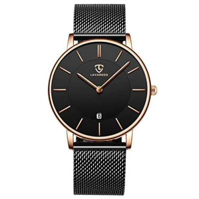 Immagine di BEN NEVIS Orologio Uomo,Orologio al Quarzo da Uomo e Donna,Quadrante Ultra Sottile Minimalista,Display Della Data,Cinturino in Pelle,Orologio Classico Minimalista, Regalo