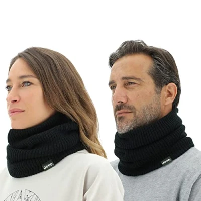 Immagine di JEEP O102601 B000 J Scaldacollo in Maglia A Costine J22W Unisex Black Uni