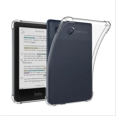 Immagine di GIOPUEY Cover per Kobo Clara Colour/BW/2E, Scocca posteriore in TPU morbido, Copertura sottile, Protezione Airbag, Custodia Compatibile con Colour/BW/2E trasparente