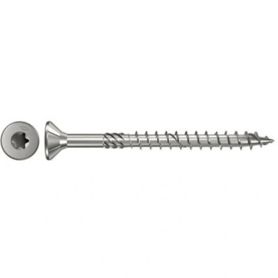 Immagine di Fischer 657046 Viti per truciolare 4 mm 60 Interno Esagonale rotondo, multidentato, TX, Torx, Impronta T Acciaio inox V2A resistente alla corrosione