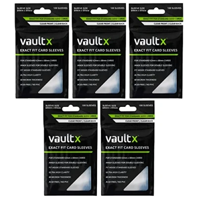 Immagine di Vault X Exact Fit Custodia per carte collezionabili, ad alta chiarezza, perfetta vestibilità interna TCG, in Polipropilene (PP), (500ct)
