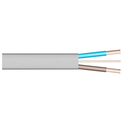 Immagine di Merriway BH01429 Cavo Piatto a Doppino e Terra 6242Y, Grigio, 5 m x 1.5 mm
