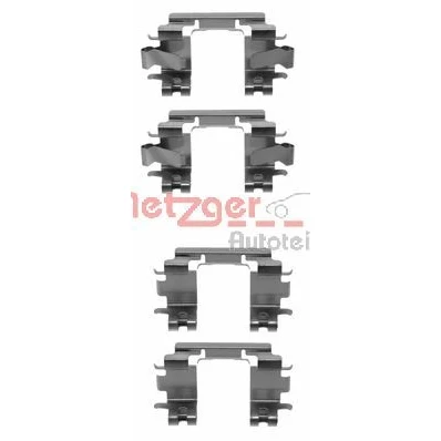 Immagine di METZGER 109 1257 Kit accessori, Pastiglia freno HONDA: Civic 6 Hatchback, Jazz 2, V Hatchback