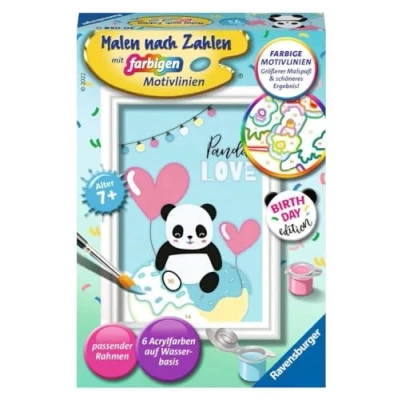 Immagine di Ravensburger Panda Dipingere con i Numeri 20058 Love, Bambini dai 7 Anni in su, Multicolore, Medio,