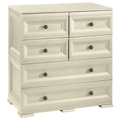Immagine di Tontarelli S.p.A. CASSETTIERA 4 CASS. Piccoli, 2 Grandi Mobile Contenitore, Angora, 79x47x85.5 cm