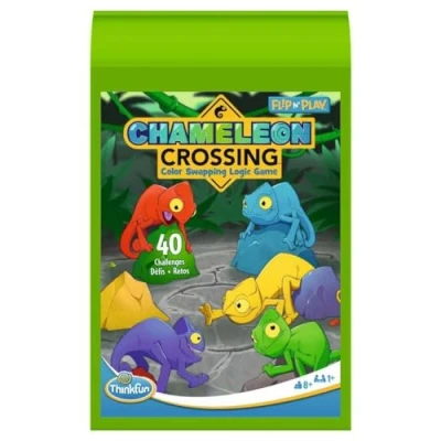 Immagine di ThinkFun Flip N&#039; Chameleon Crossing 76577 Gioco di logica da Viaggio, per Bambini e Adulti a Partire dagli 8 Anni in su, 1 Giocatore,