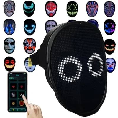 Immagine di Depointer Life Maschera Led con App compatibile Bluetooth Controllata, Brillante Personalizzabile