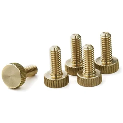 Immagine di PrecisionGeek Vite zigrinate di pollice in ottone M5 x 10mm 5 pz