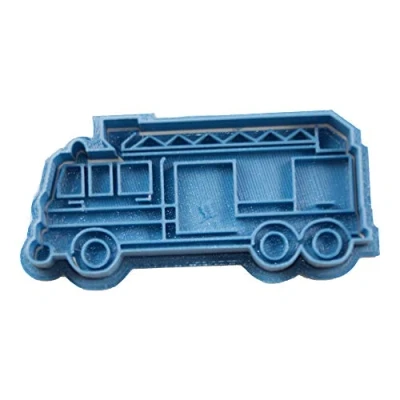 Immagine di Cuticuter Camion dei Pompieri di Biscotti, Blu, 8 x 7 1.5 cm