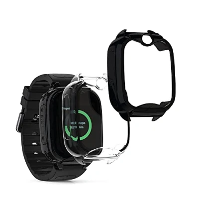 Immagine di kwmobile 2x Custodia Rigida Smartwatch Compatibile con Xplora XGO 2 Cover Case Vetro Temperato Orologio Fitness nero/trasparente