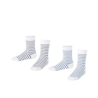 Immagine di ESPRIT Fine Line Multipack K So cotone fantasia confezione di 2 paia, Calzini Unisex Bambini, Multicolore Blau 0040, 27 30