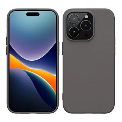 Immagine di kwmobile Custodia Compatibile con Apple iPhone 14 Pro Cover Back Case per Caricatore Wireless Antiurto e Flessibile in Silicone TPU stone dust