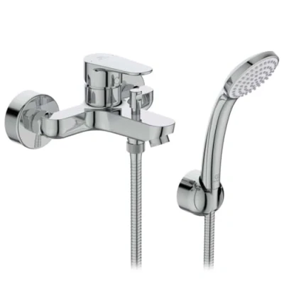 Immagine di Ideal Standard Cerafine O, Miscelatore esterno vasca doccia con accessori, BC706AA, Cromato
