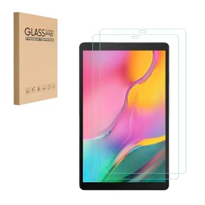 Immagine di Pellicola salvaschermo per Samsung Galaxy Tab A 10.1 2019 (SM T510/T515/T517) in vetro temperato antigraffio, senza bolle, alta definizione (confezione da 2)