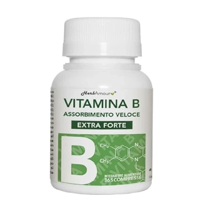 Immagine di Vitamina B EXTRA FORTE I 365 Compresse (Scorta Per 12 Mesi) Complex di con B1, B2, B3, B5, B6, B12, Biotina, Acido Folico e B12