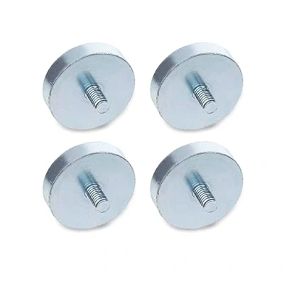 Immagine di Ganter Norm elementi GN 50.3 10 ND M4 Halte Magnete con filettatura esterna, argento, 4 pezzi