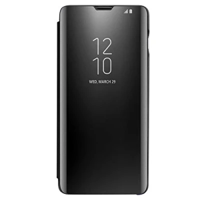 Immagine di Cover per Samsung Galaxy S10 Custodia a portafoglio trasparente con flip case (nero)
