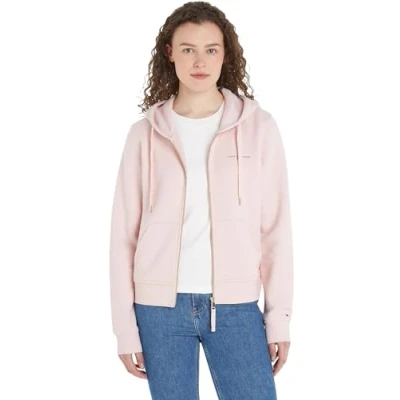 Immagine di Tommy Hilfiger 1985 MINI ZIP Hoodie Felpa con zip, Donna, Taglia: Medium, Whimsy pink