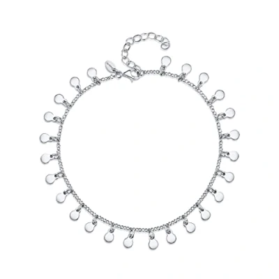 Immagine di Amberta Cavigliera con Ciondoli da Donna in Argento 925: Bracciale Caviglia Monetine 22 + 4 cm
