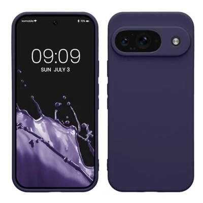 Immagine di kwmobile Custodia Compatibile con Google Pixel 9 Cover Back Case per Smartphone in Silicone TPU Protezione Gommata deep ocean