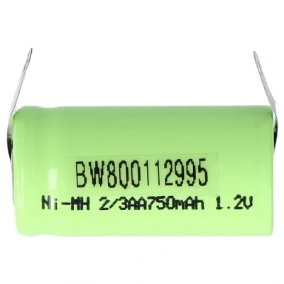 Immagine di vhbw batteria sostituisce 2/3AA per modellismo (750mAh, 1,2V, NiMH, verde)