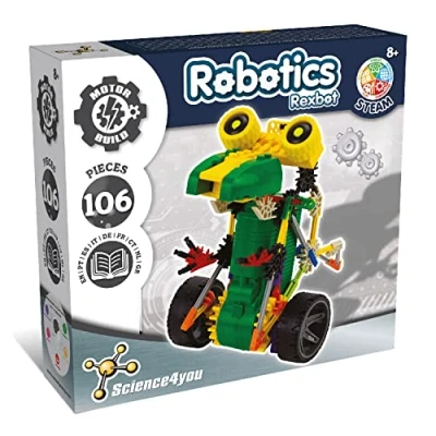 Immagine di Science4You Robotics Rexbot, Giocattolo STEM, Costruisci Il Tuo Robot Educativo, Libretto in 9 Lingue, Robotica per Bambini +8 Anni