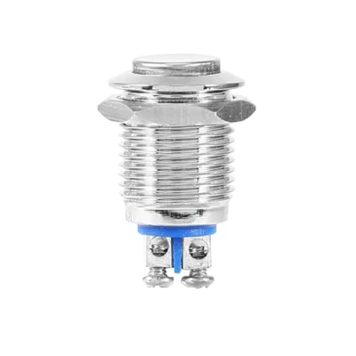 Immagine di Interruttore a pulsante momentaneo in metallo impermeabile 12mm elettrico 2A 36V Shell acciaio inossidabile per foro di montaggio da 12 mm 0,47 &quot;
