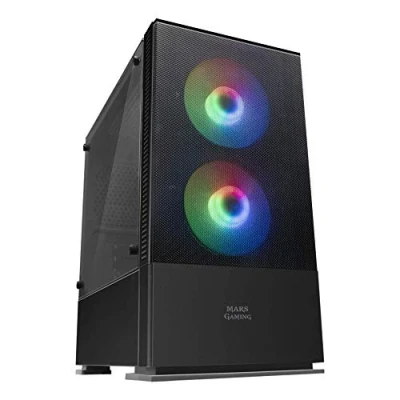 Immagine di Mars Gaming MCZ, Premium Compact PC Custodia per PC, MicroATX, Panel + Front Mesh, Nero