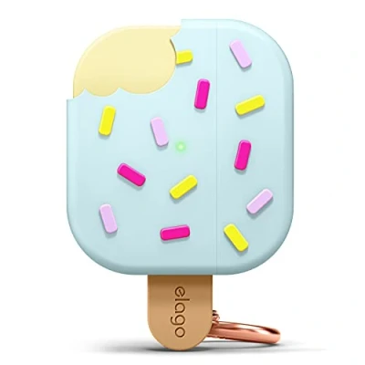 Immagine di elago Custodia Gelato Compatibile con AirPods 3 Cover Case Supporta la Ricarica Wireless, dal Design Carino, Resistente Agli Urti (Menta)