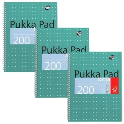 Immagine di PUKKA JOTTA METALLIC A4 WRIT PAD 80GSM, 3 Pezzi