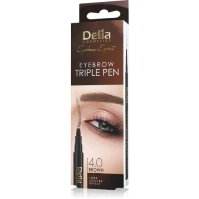 Immagine di Delia Cosmetics Pennarello a piuma per sopracciglia Eyebrow Expert 24 ore Marrone Lunga durata un effetto extra 1,3 g