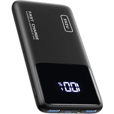 Immagine di INIU Power Bank, 10000mAh Slimmest Fast Charge Powerbank, 22.5W Caricatore portatile PD3.0 QC4.0 USB C Input &amp; Output, Caricabatterie per iPhone 16 15 14 13 12 Pro Max Mini Plus Samsung S21