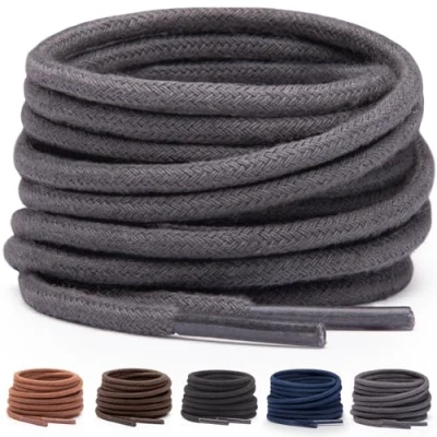 Immagine di Miscly Lacci per Scarpe Eleganti Disponibili in Diverse Lunghezze e Colori (Grigio Scuro, 76 cm)