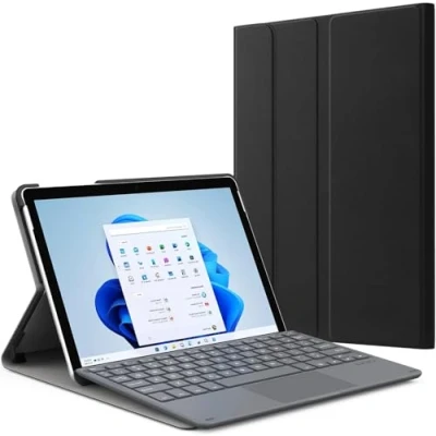 Immagine di MoKo Custodia Compatibile con Microsoft Surface Go 4 (2023) /Surface 3 (2021)/ 2 (2020)/ 2018, Folio Ultra Leggera, Type Cover, Nero