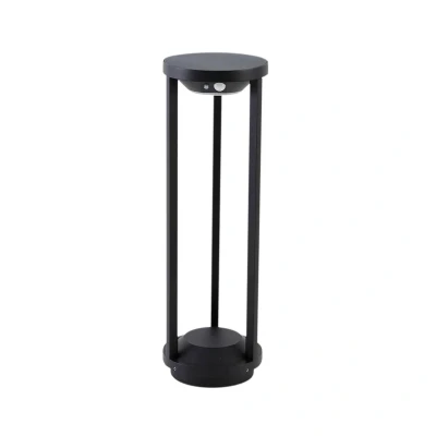 Immagine di Lucande Evelis Lampione a LED, nero, alluminio, sensore
