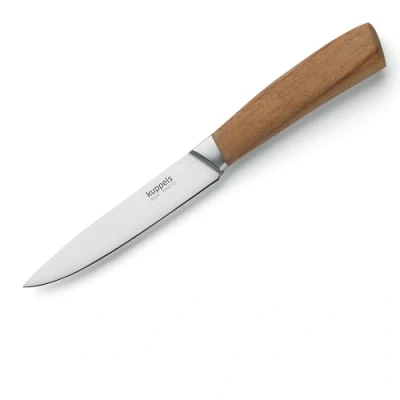 Immagine di Kuppels Wood coltello multiuso in legno, lunghezza lama 12 cm, estremamente affilato, con manico legno di acacia, antiruggine, da carne