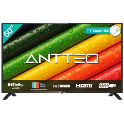 Immagine di Antteq AB50D1 TV 50 pollici (Televisori 127 cm), Dolby Audio, Triplo Tuner DVB C/T2/S2, CI+, HDMI, USB, uscita audio digitale, modalità Hotel inclusa