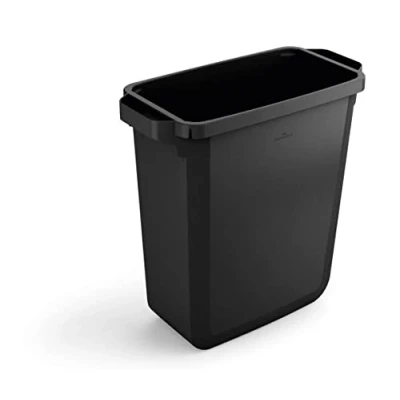 Immagine di Durable DURABIN ECO 1800503221 Bidone della spazzatura 60 l Plastica (L x A P) 590 600 282 mm Nero 1 pz.