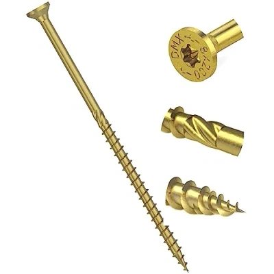 Immagine di Screws City viti da costruzione in legno torx, a testa piatta, 6 mm x 240 mm, con per falegname, ad alte prestazioni, confezione 20