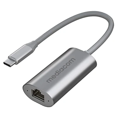 Immagine di Adattatore USB C a scheda di rete LAN RJ45 Gigabit 1000 con corpo in alluminio