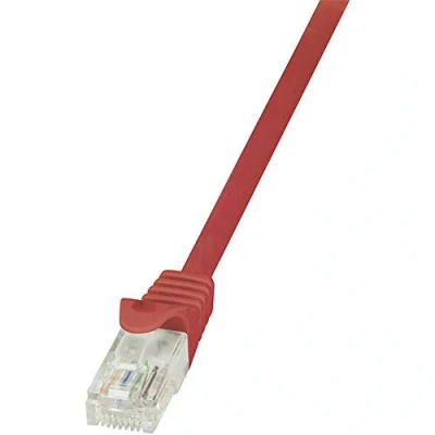 Immagine di LogiLink CP2064U RJ45 cavo di rete, patch CAT 6 U/UTP 3.00 m Rosso con protezione 1 pz.