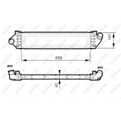 Immagine di NRF 30515 Intercooler VOLVO: V60 I, V70 3, S80 II, FORD: S Max Mk1, MONDEO 4 Turnier, Galaxy Mk2 MPV
