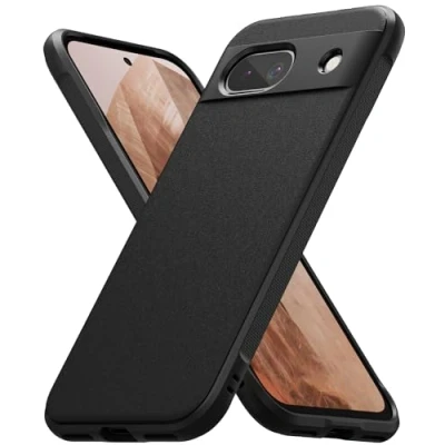 Immagine di Ringke Onyx Compatibile con Cover Pixel 8a, Ottima Grip Antiscivolo Antiurto Perfetta Calza Custodia Robusta Antigraffio TPU Black