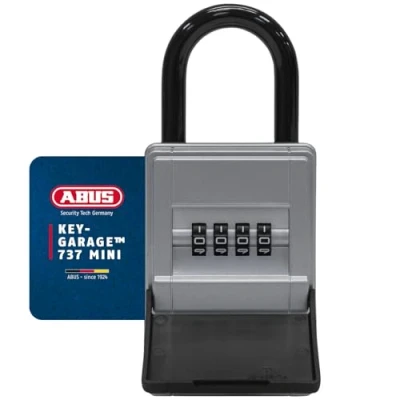 Immagine di ABUS KeyGarage 737 Mini con Ferretto Cassaforte per Chiavi, Argento/Nero