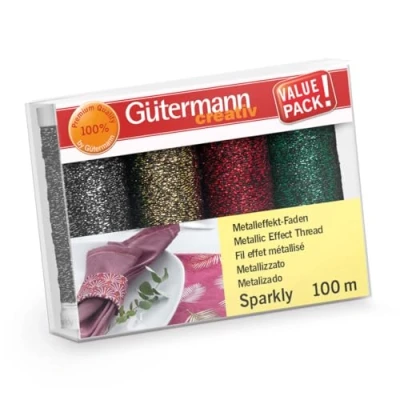 Immagine di Gütermann Filo Impostato, Polyester, Multicolore, 100m, 4 unità