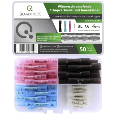 Immagine di Quadrios 23C495 Giuntafilo intermedio 0.3 mm² 4 Bianco, Rosso, Blu, Nero 50 pz.